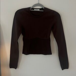 Babaton Dark Brown Knit Top